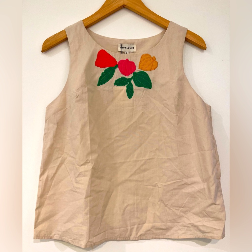Pepaloves sleeveless tank top blouse top BNWT
